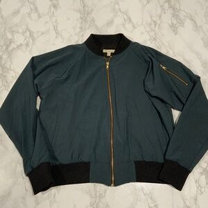 Albion Sz M Blue Black Bomber Jacket